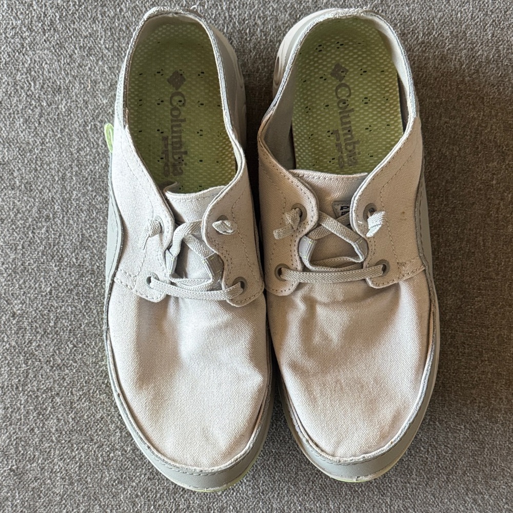 Columbia Light Gray Canvas Slip on Shoes